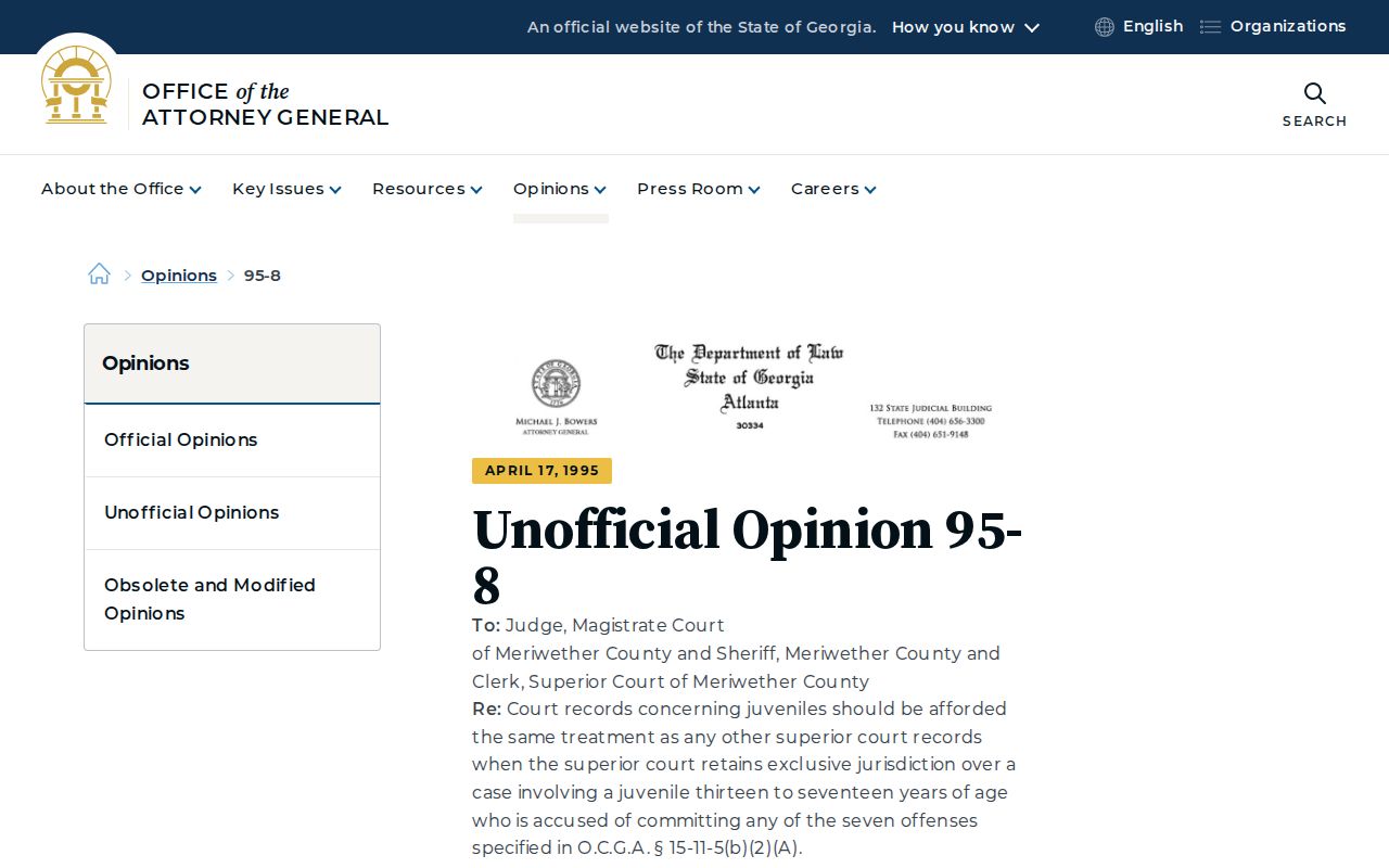 White County criminal court docket juvenile record access opinion